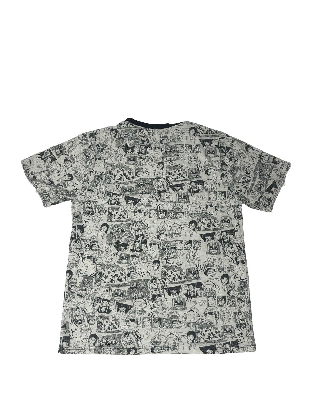 black-and-white all-over comic strip print t-shirt