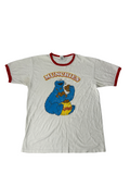 white Sesame Street Cookie Monster Munchies Ringer T-Shirt